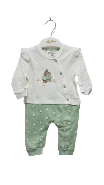 uğurböceğiçocuk Aziz Bebe Papatya Baskılı Patiksiz Bebek Tulum 6895 - 3