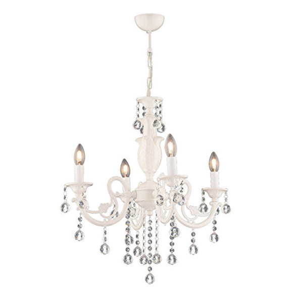 Apliqa 3055-1050-3 WH Beyza 3'Lü Beyaz Kristal Avize