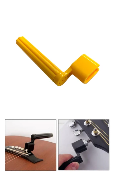 Midex W11-YL Gitar Tel Sarıcı Gitar Burgu Çevirici (Sarı) ürün görseli 1