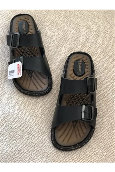 Moda Ayakkabı 5412 Siyah Erkek Rahat Taban Terlik - 4