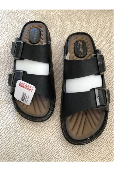 Moda Ayakkabı 5412 Siyah Erkek Rahat Taban Terlik - Resim 20