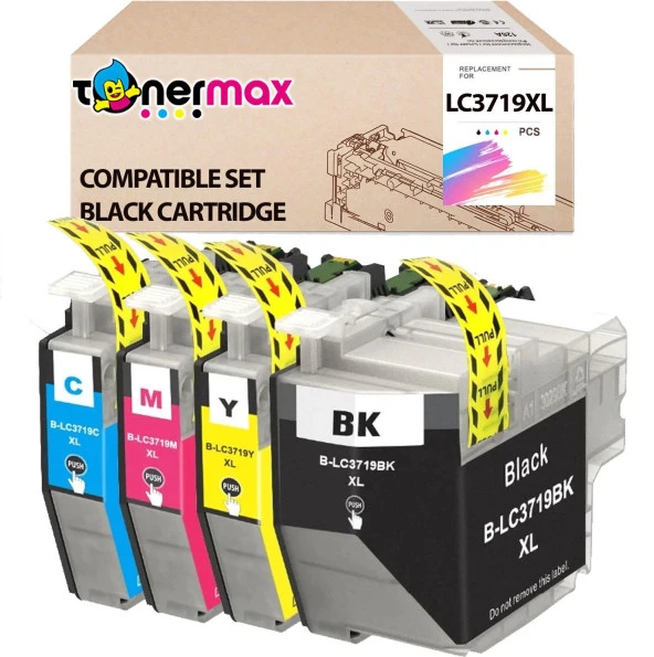 Brother MFC-J2730DW Muadil Set Kartuş / LC3719XL Set - 4