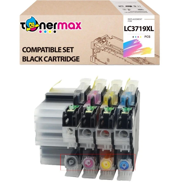 Brother MFC-J2730DW Muadil Set Kartuş / LC3719XL Set - 5