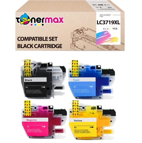 Brother MFC-J2730DW Muadil Set Kartuş / LC3719XL Set - 6