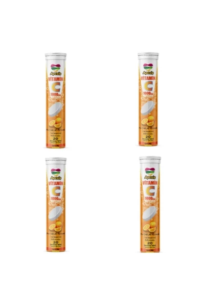 Apexis Vitamin C 1000 mg 20 Efervesan Tablet 4 Adet