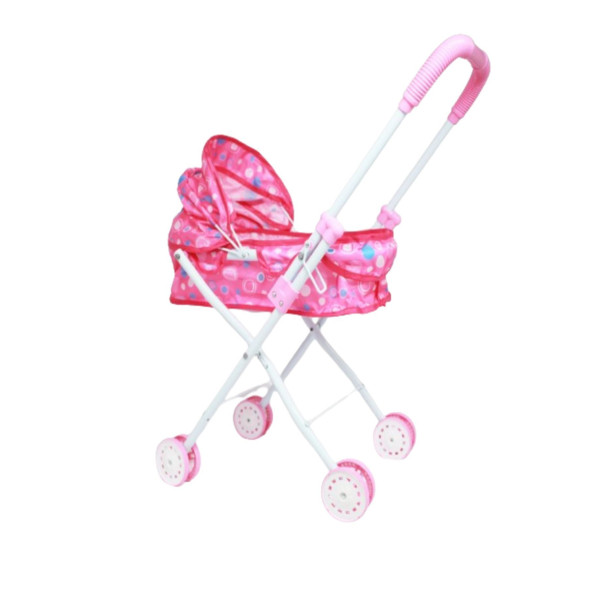 Global Toys Yataklı ve Tenteli Kaliteli Metal Oyuncak Puset Bebek Arabası - 2