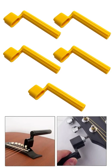 Midex W11-YL-5X Gitar Tel Sarıcı Gitar Burgu Çevirici (Sarı 5 Adet) ürün görseli 1