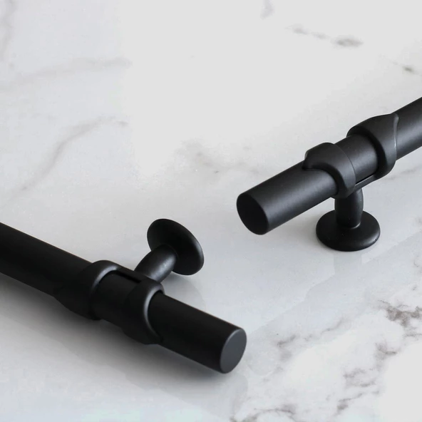 Maça Siyah Metal Kulp 128 mm-12,8 cm Mobilya Çekmece Mutfak Dolabı Dolap Kulpları Kulbu Kulpu - Resim 4