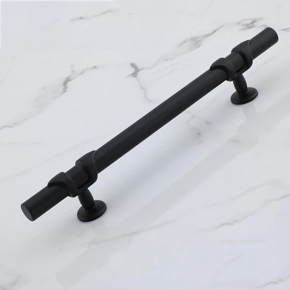 Maça Siyah Metal Kulp 128 mm-12,8 cm Mobilya Çekmece Mutfak Dolabı Dolap Kulpları Kulbu Kulpu - Resim 5