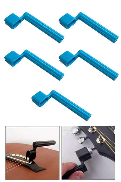 Midex W11-BL-5X Gitar Tel Sarıcı Gitar Burgu Çevirici (Mavi 5 Adet) ürün görseli 1