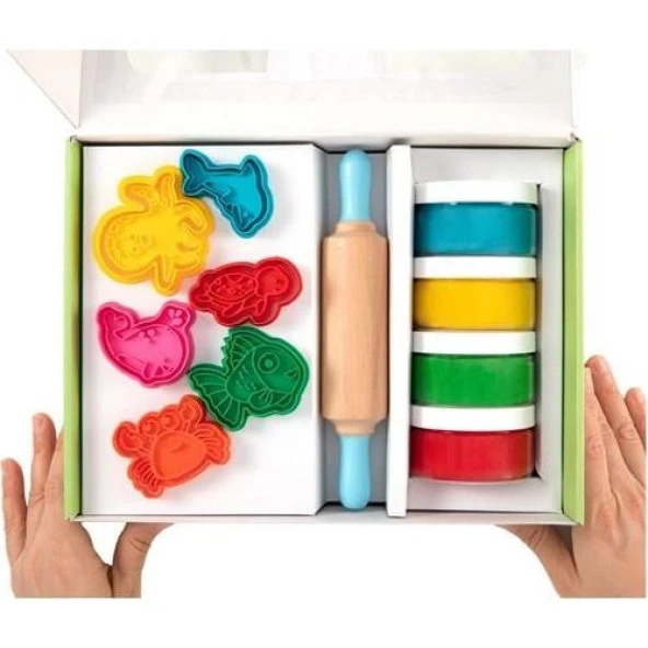 Childgen Doğal Oyun Hamuru Premium Set 4x125 gr Deniz Canlıları - Resim 2