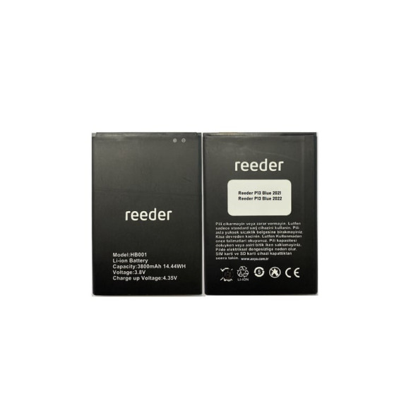 Reeder P13 Blue 2021 Batarya Reeder Uyumlu HB001 Batarya