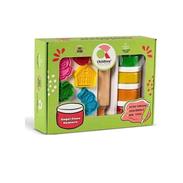 Childgen Doğal Oyun Hamuru Premium Set 4x125 gr Çiftlik ürün görseli