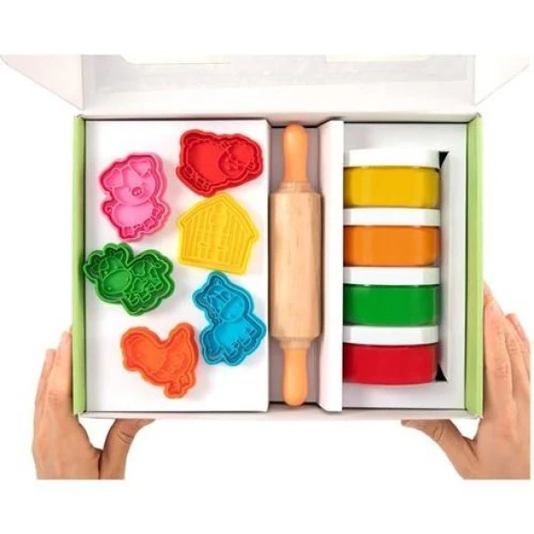 Childgen Doğal Oyun Hamuru Premium Set 4x125 gr Çiftlik - Resim 2