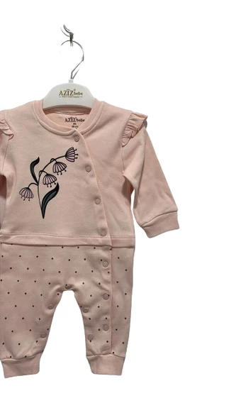 uğurböceğiçocuk Aziz Bebe Puanlı Patiksiz Bebek Tulum 6916 - 7