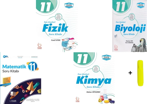 Palme Yayıncılık 11. Sınıf  Fen Liseleri Sayısal Soru Kitabı Seti Yeni 4 Kitap