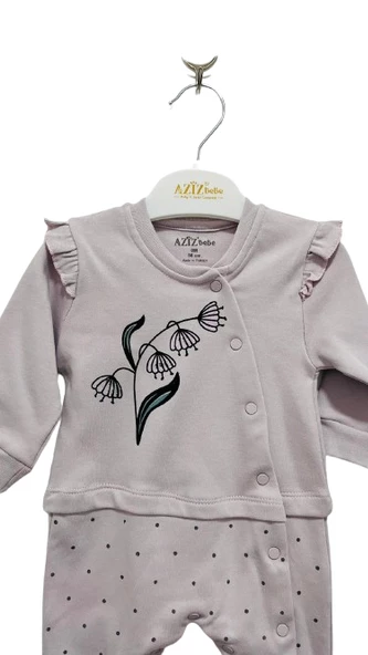 uğurböceğiçocuk Aziz Bebe Puanlı Patiksiz Bebek Tulum 6916 - 9