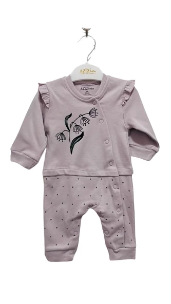 uğurböceğiçocuk Aziz Bebe Puanlı Patiksiz Bebek Tulum 6916 - 8