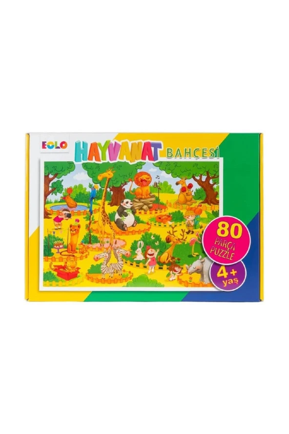 80 Parça Puzzle-hayvanat Bahçesi - Eolo Yayıncılık - Eolo Kolektif Kitabı