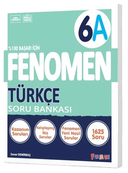 Fenomen Okul 2024 6. Sınıf Türkçe A Soru Bankası Yeni Nesile Kolay Geçiş 2024