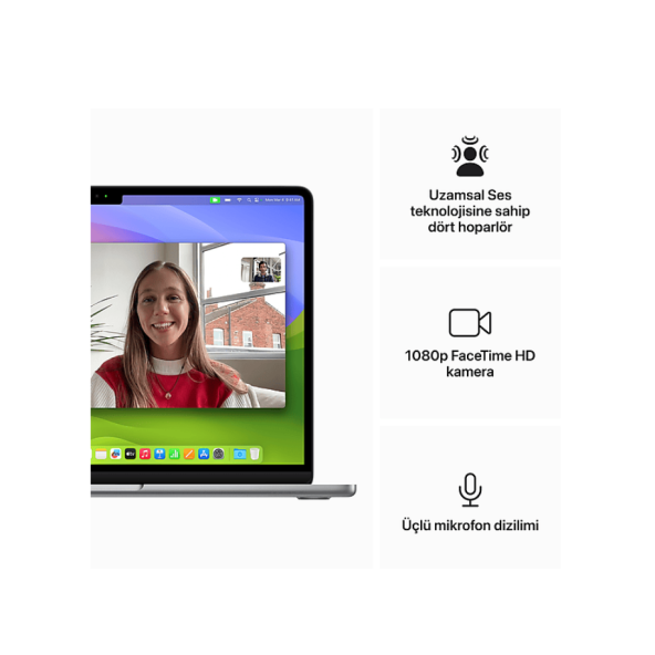 Apple MacBook Air M3 Çip 8GB 256GB SSD macOS 13" Taşınabilir Bilgisayar Gece Yarısı - 2
