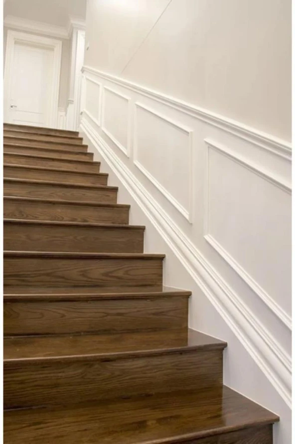 Renkli Duvarlar 6cm x 120cm Poliüretan Klasik Duvar Çıtası Boyanabilir Çıta Bordür Salon Koridor Antre 1 Boy 120cm - Resim 6