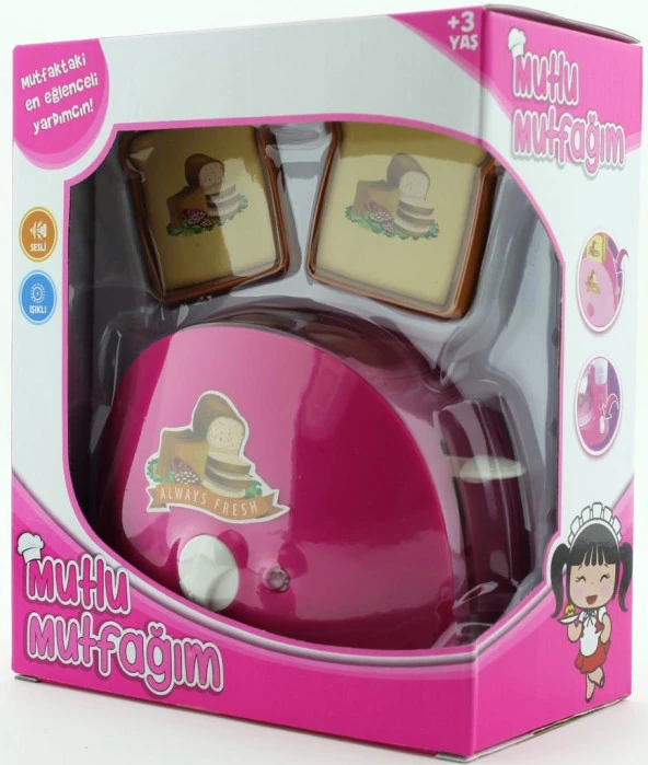 Mini Ekmek Kızartma Makinesi Koyu Pembe 1014 - 2