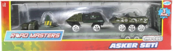 Tır ve Panzerli Metal Askeri Araç Seti - 4