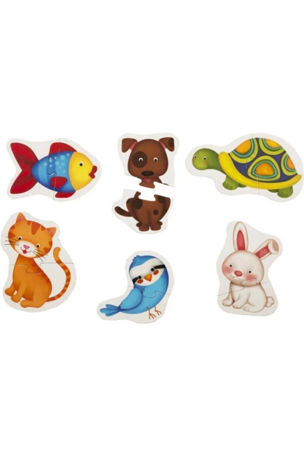 Evcil Hayvanlar Bebek Puzzle 12 Parça - 3