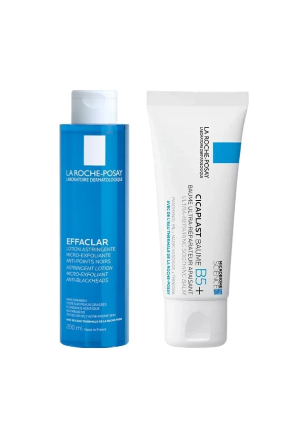 La Roche Posay Effaclar Sivilceye Eğilimli Ciltler için Tonik 200ml + Cicaplast Baume B5 Onarıcı Bakım Kremi 40ml - Resim 2