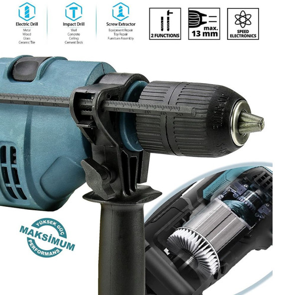 Elektrikli 13mm Darbeli Matkap  EEA214 (B) - 2