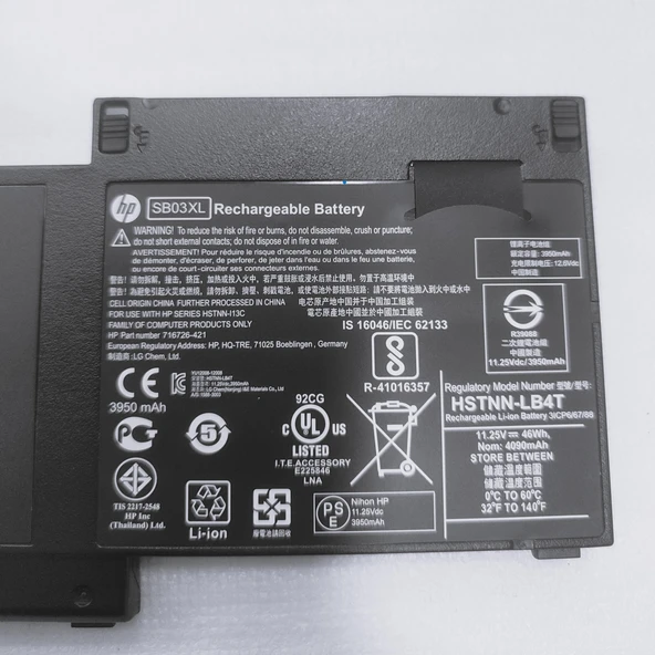 HP EliteBook SB03XL BATARYA  Lİ-İON - Resim 3