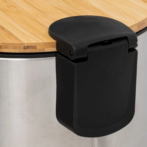 5five Simply Smart Bambu 30 Lt Paslanmaz Çelik Çöp Kovası - 4
