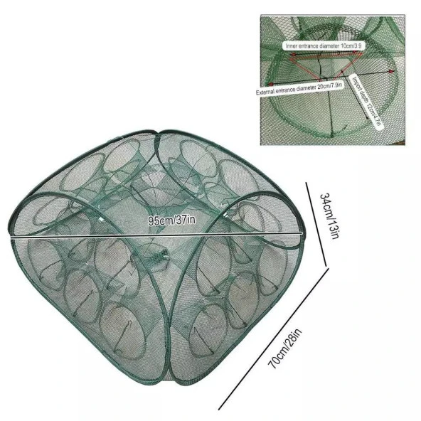 Valkyrie 21 Delikli Balık Kafesi Dayanıklı Göz Tuzak Balıkçılık Yengeç Zokası - 5