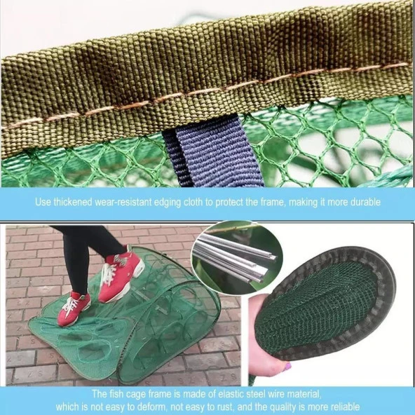 Valkyrie 21 Delikli Balık Kafesi Dayanıklı Göz Tuzak Balıkçılık Yengeç Zokası - 6