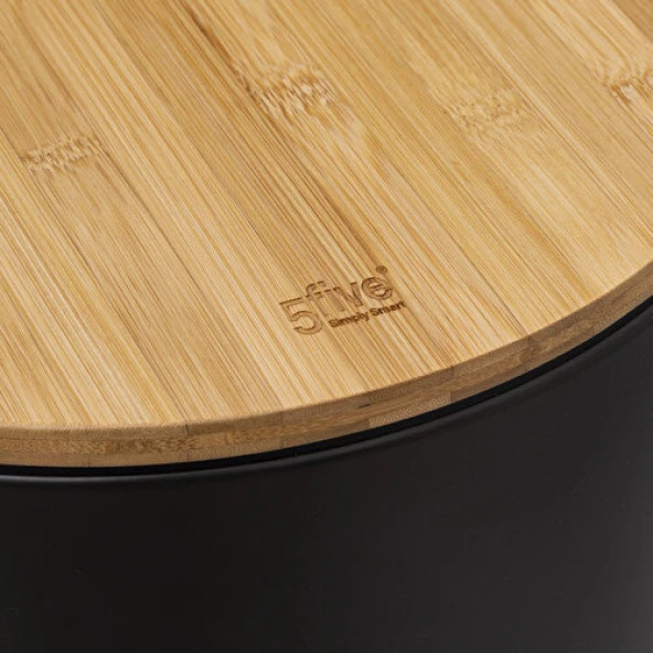 5five Simply Smart Bambu 30 Lt Siyah Çöp Kovası - 3