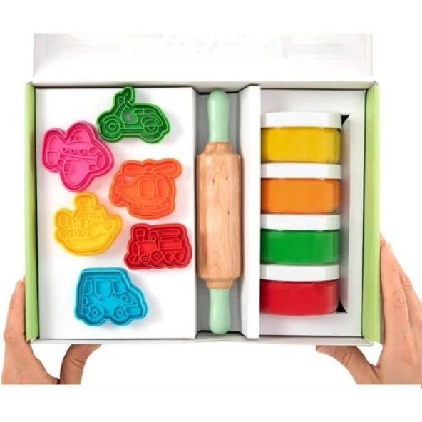 Childgen Doğal Oyun Hamuru Premium Set 4x125 gr Araçlar - Resim 2