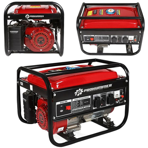 Prohummer EEA316 Benzinli 3kva Monofaze İpli Jeneratör Stok No : EEA316 Stok : Stokta Var