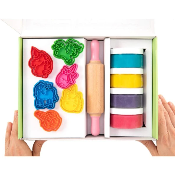 Childgen Doğal Oyun Hamuru Premium Set 4x125 gr Unicorn - Resim 2