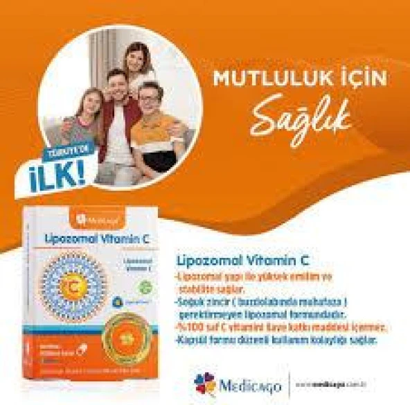 Medicago Lipozomal Vitamin C 30 Kapsül - Resim 3