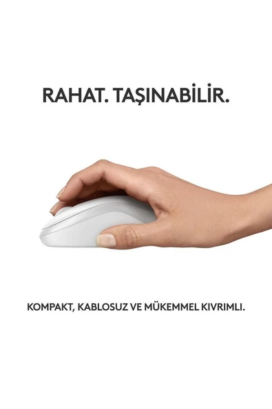 M240 Sessiz Kompakt Kablosuz Bluetooth Mouse - Beyaz