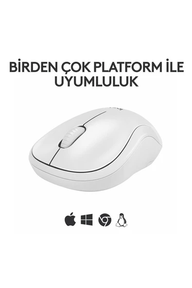 M240 Sessiz Kompakt Kablosuz Bluetooth Mouse - Beyaz - 6