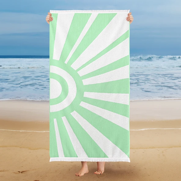Schafer Home Sun 75x150 Plaj Havlu 1 Parça-Yeşil