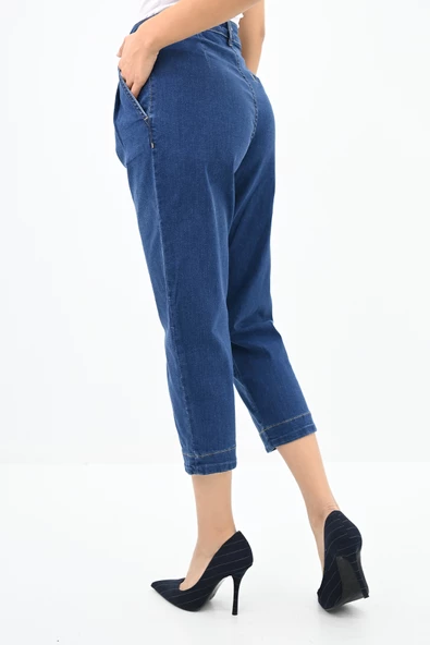 Kadın Mom Kalıp Kot Pantolon 4411-24 - 5