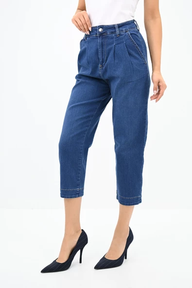 Kadın Mom Kalıp Kot Pantolon 4411-24 - 4