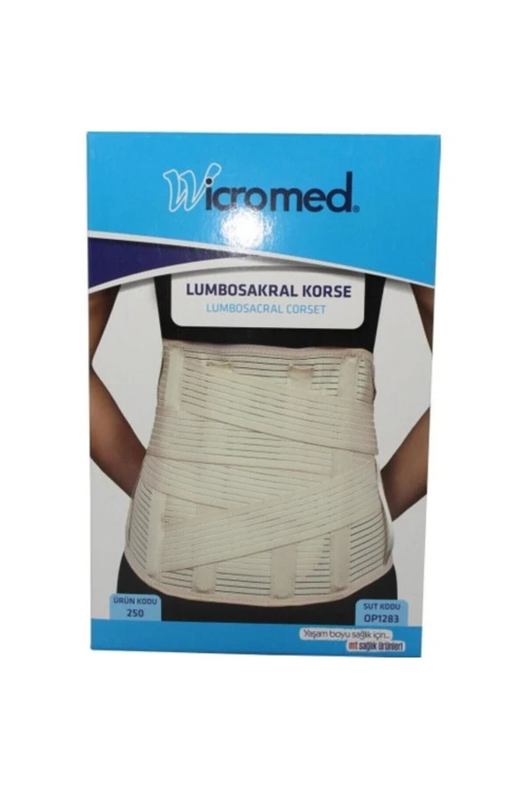 Wicromed Lumbosakral Korse Kemerli 32 cm bej Standart 2