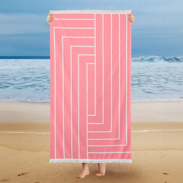 Schafer Home Sue 75x150 Plaj Havlusu 1 Parça-Pembe