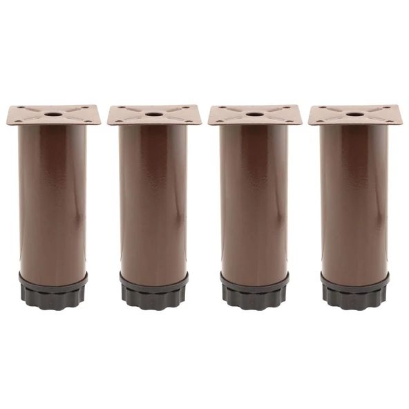 Ayarlanabilir Mobilya Kanepe Baza Koltuk Metal Destek Yükseltici Kahve Ayağı 12 cm Ayakları 4 Adet - 6