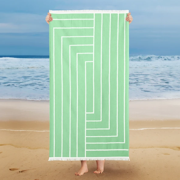 Schafer Home Sue 75x150 Plaj Havlusu 1 Parça-Yeşil