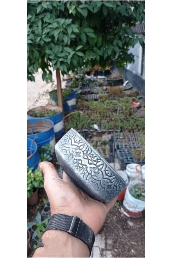 Beton Saksı Özel El Yapımı